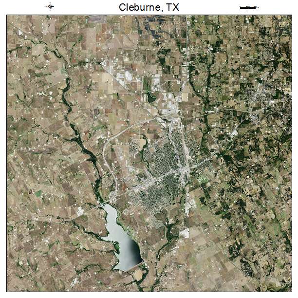 Cleburne, TX air photo map