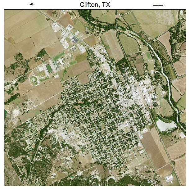 Clifton, TX air photo map