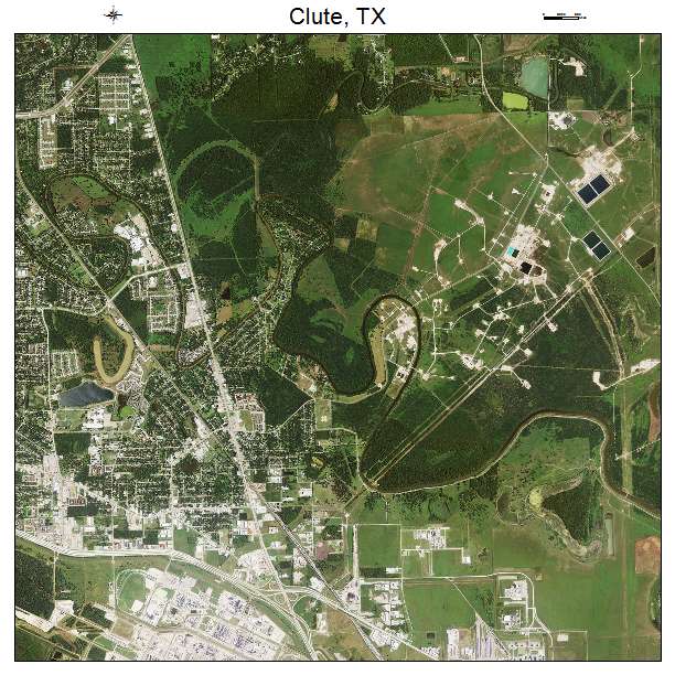 Clute, TX air photo map