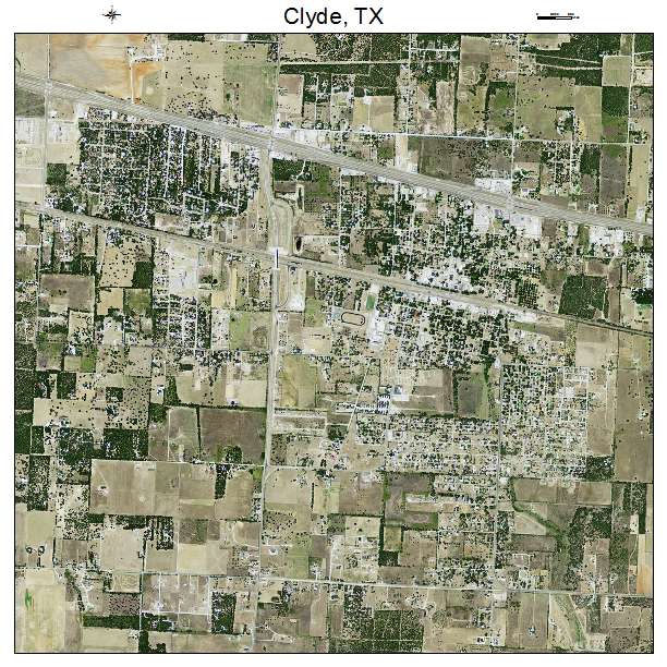 Clyde, TX air photo map