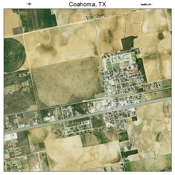 Coahoma, TX air photo map