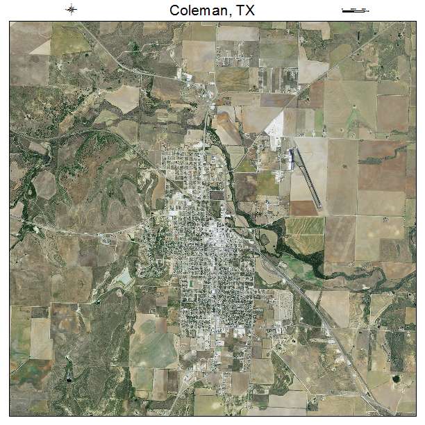 Coleman, TX air photo map