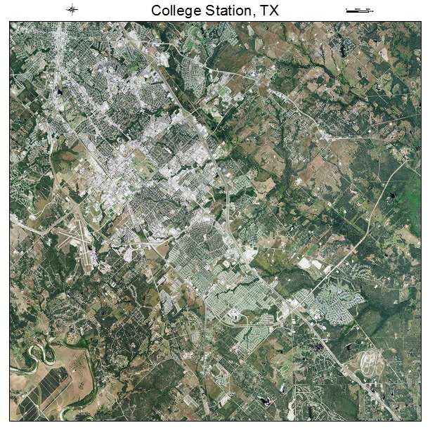 College Station, TX air photo map