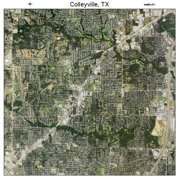 Colleyville, TX air photo map