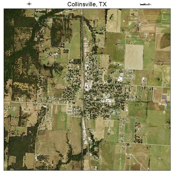 Collinsville, TX air photo map