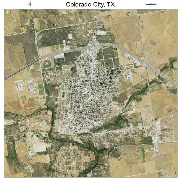 Colorado City, TX air photo map