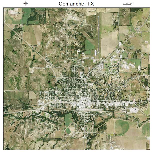 Comanche, TX air photo map