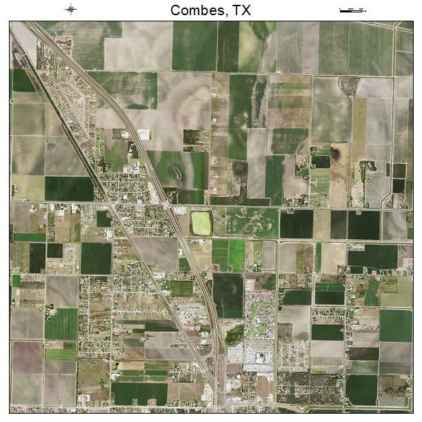 Combes, TX air photo map