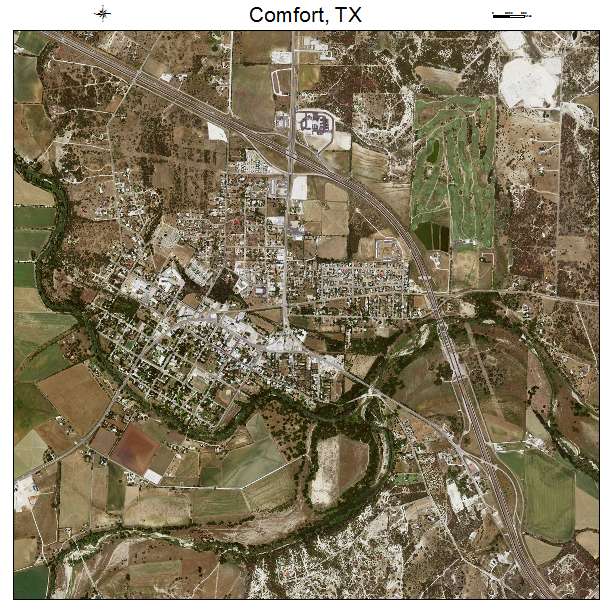 Comfort, TX air photo map