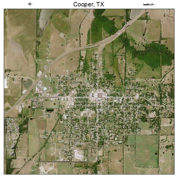 Cooper, TX air photo map