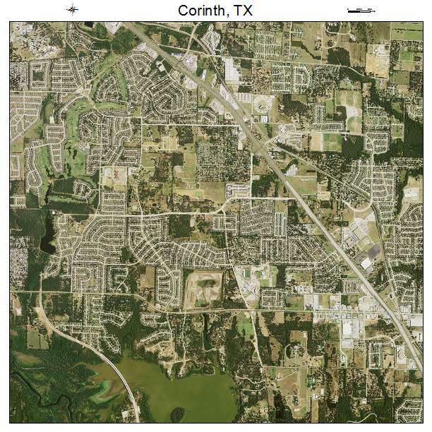 Corinth, TX air photo map