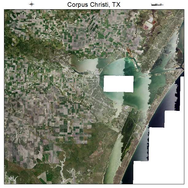 Corpus Christi, TX air photo map