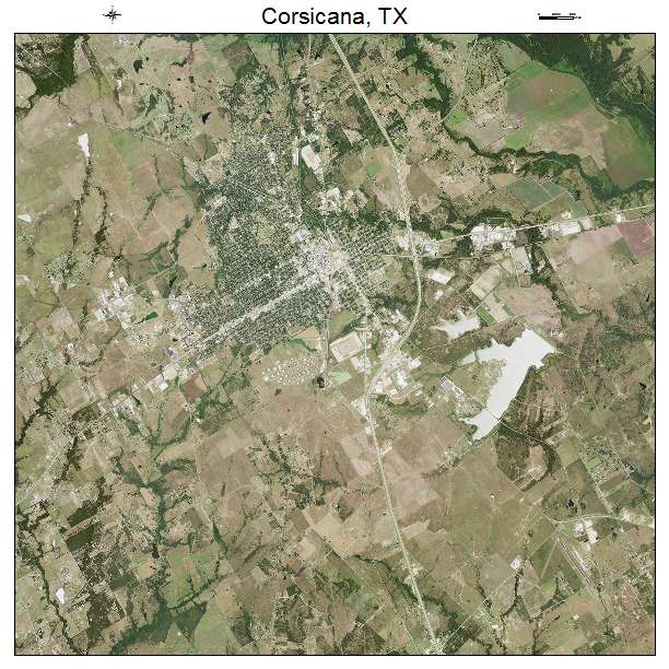 Corsicana, TX air photo map