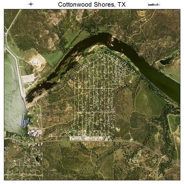 Cottonwood Shores, TX air photo map
