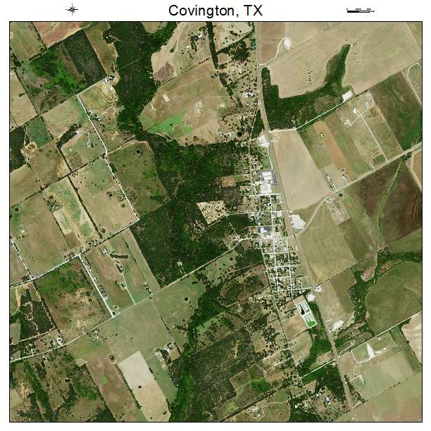 Covington, TX air photo map