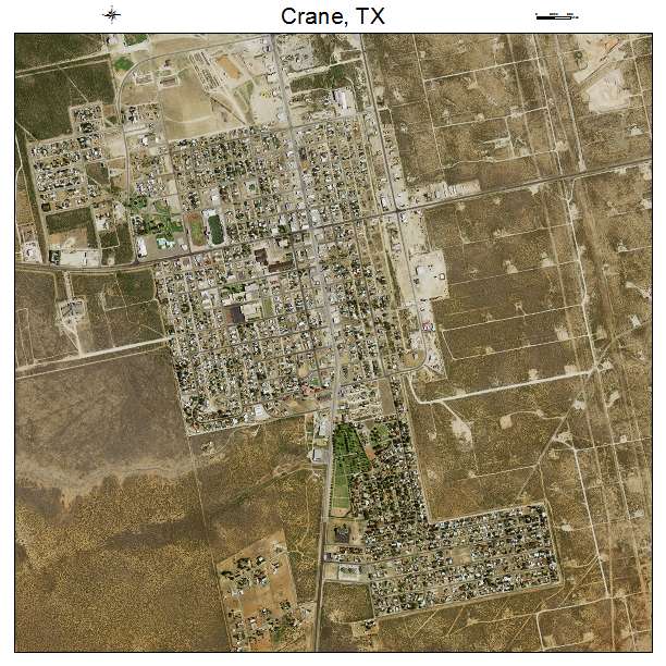 Crane, TX air photo map