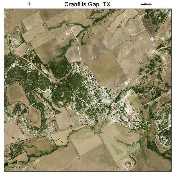 Cranfills Gap, TX air photo map