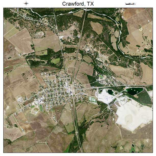 Crawford, TX air photo map