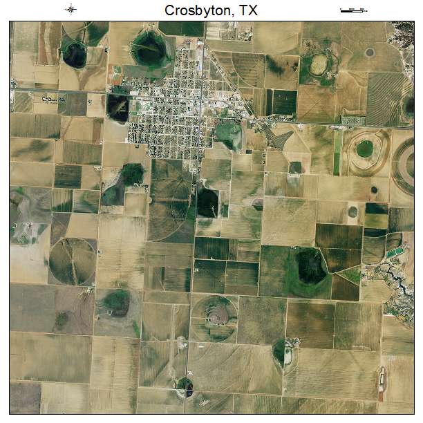 Crosbyton, TX air photo map