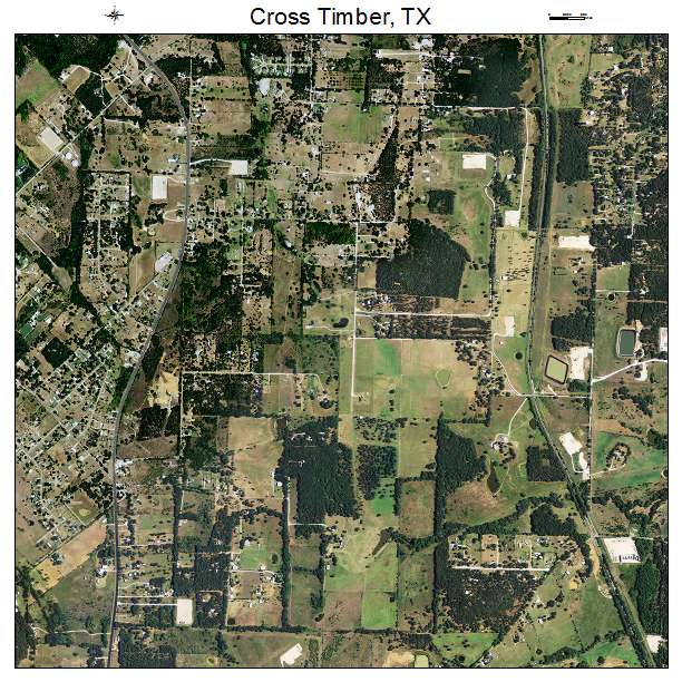 Cross Timber, TX air photo map