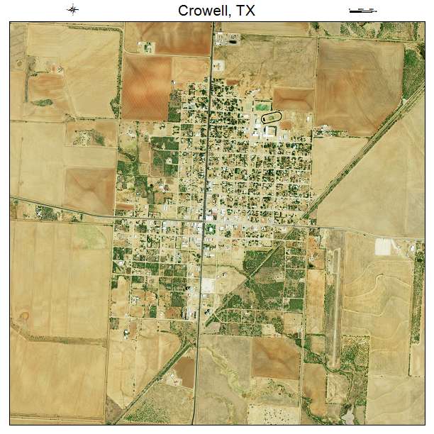 Crowell, TX air photo map