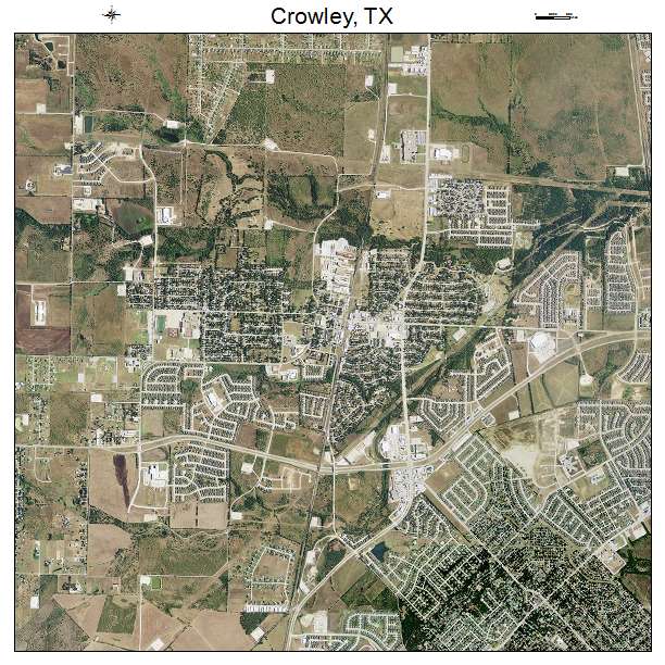 Crowley, TX air photo map