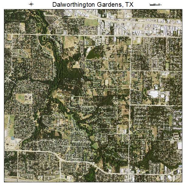 Dalworthington Gardens, TX air photo map