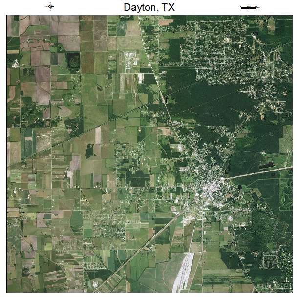 Dayton, TX air photo map