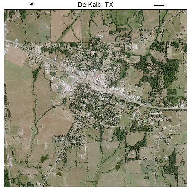 De Kalb, TX air photo map