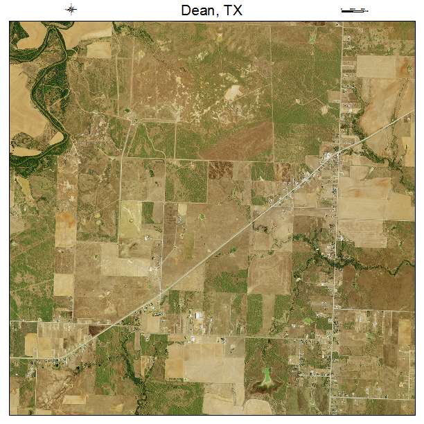 Dean, TX air photo map