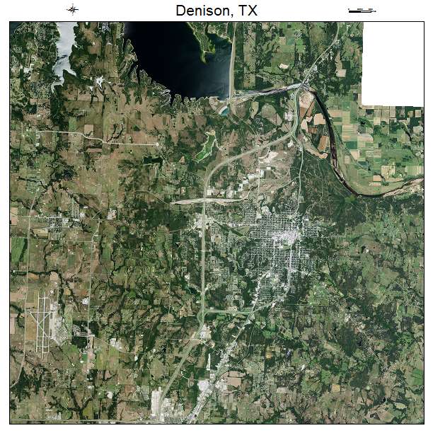 Denison, TX air photo map
