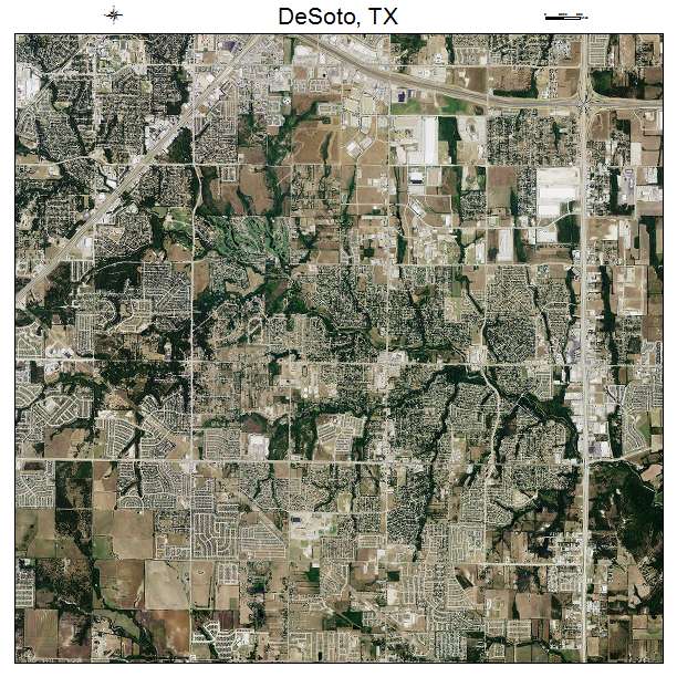 DeSoto, TX air photo map