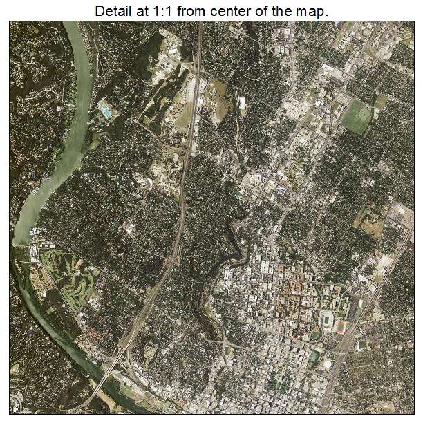 Austin, Texas aerial imagery detail