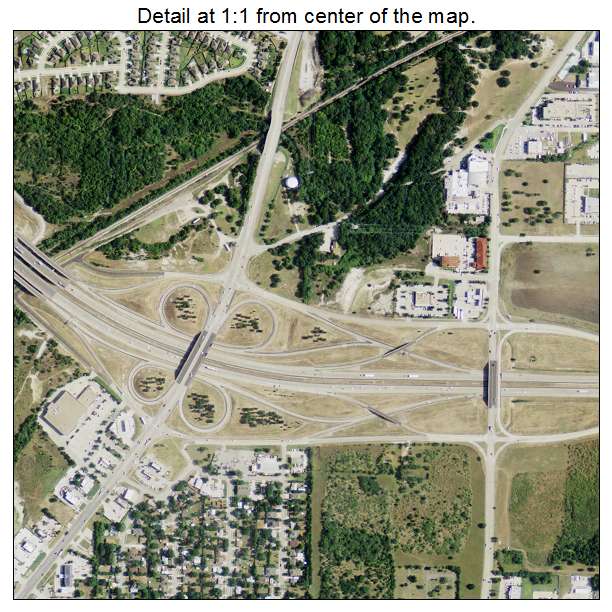 Benbrook, Texas aerial imagery detail