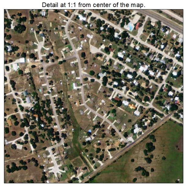 Bertram, Texas aerial imagery detail