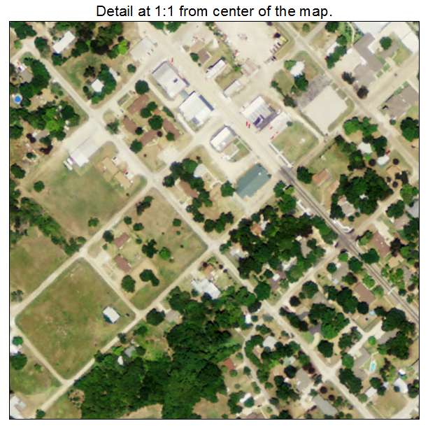 Blooming Grove, Texas aerial imagery detail