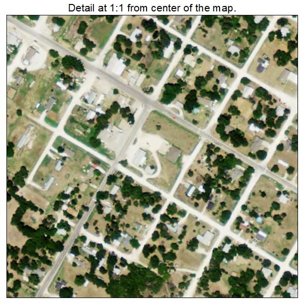 Blum, Texas aerial imagery detail
