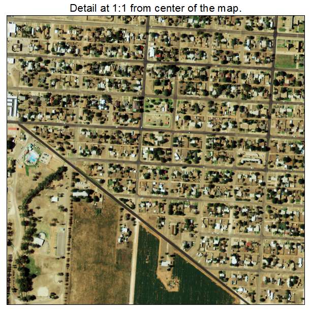 Aerial Photography Map of Brownfield, TX Texas