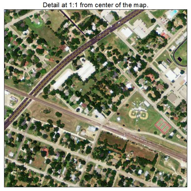 Caldwell, Texas aerial imagery detail