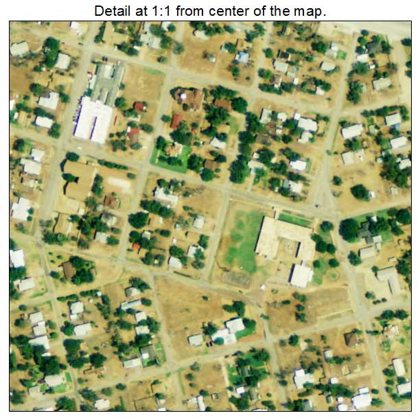 Chillicothe, Texas aerial imagery detail