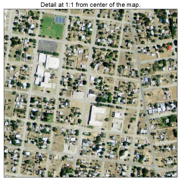 Colorado City, Texas aerial imagery detail