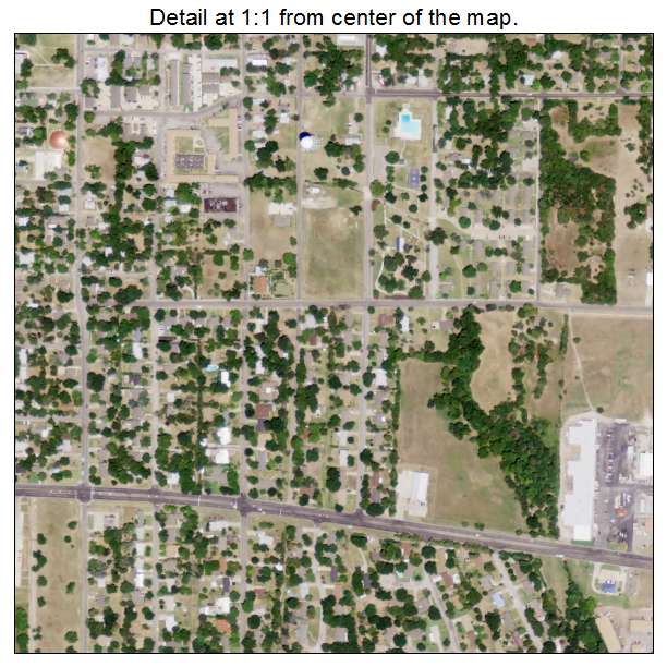 Commerce, Texas aerial imagery detail