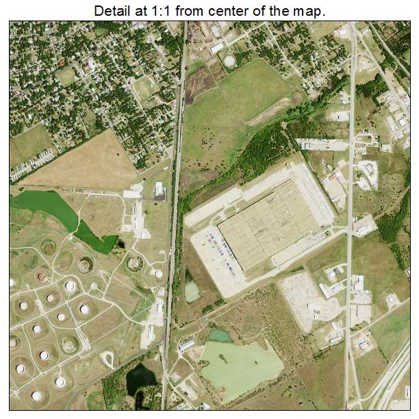 Corsicana, Texas aerial imagery detail