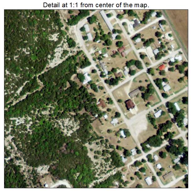 Cranfills Gap, Texas aerial imagery detail