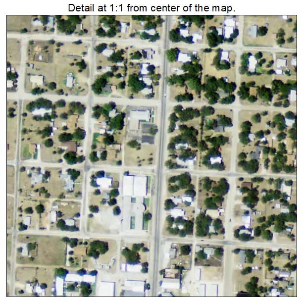 Cross Plains, Texas aerial imagery detail