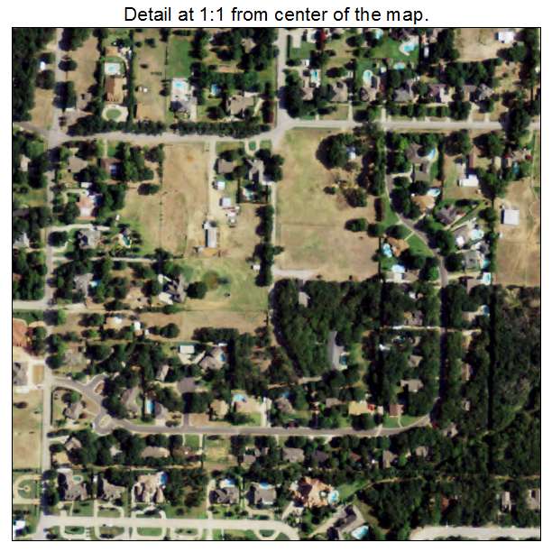 Dalworthington Gardens, Texas aerial imagery detail