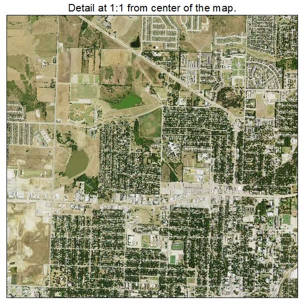 Denton, Texas aerial imagery detail
