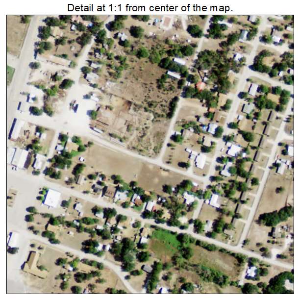Evant, Texas aerial imagery detail