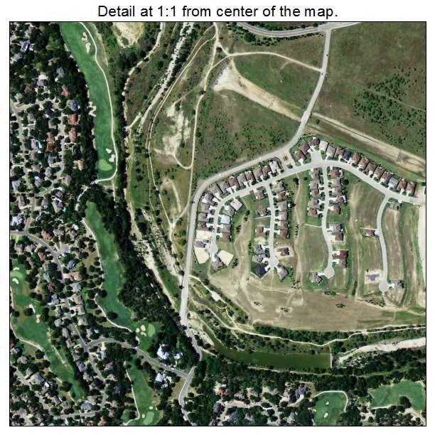 Fair Oaks Ranch, Texas aerial imagery detail