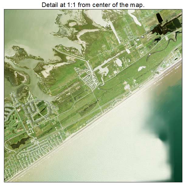 Galveston, Texas aerial imagery detail